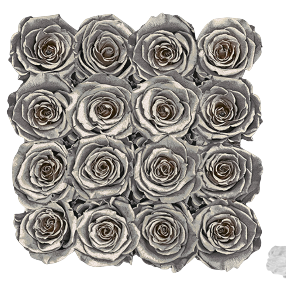 Paper Flower, 25 Pcs. Luv Roses Size 4 Cm. Texture Petals, Light Grey  Color. -  Hong Kong