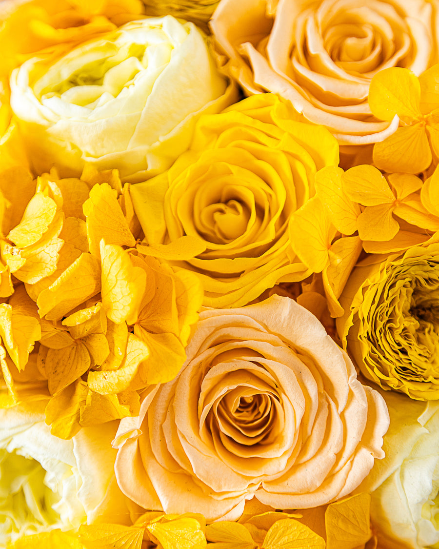 Jardin Bowl - Yellow by La Fleur Lifetime Flowers