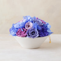 Jardin Bowl - Purple by La Fleur Lifetime Flowers