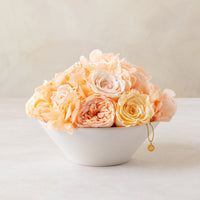 Jardin Bowl - Peach by La Fleur Lifetime Flowers