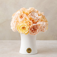 Creme Jardin Petite Dôme - Peach by La Fleur Lifetime Flowers