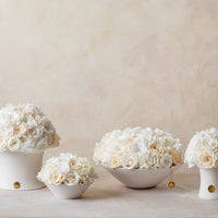 Jardin Bowl - White by La Fleur Lifetime Flowers