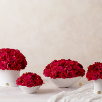 Jardin Bowl - Red by La Fleur Lifetime Flowers