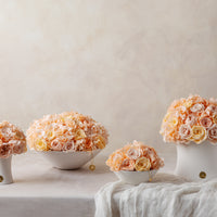 Jardin Bowl - Peach by La Fleur Lifetime Flowers