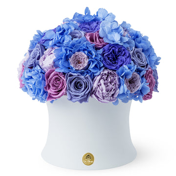 Creme Jardin Dôme - Purple by La Fleur Lifetime Flowers
