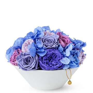 Jardin Bowl - Purple by La Fleur Lifetime Flowers