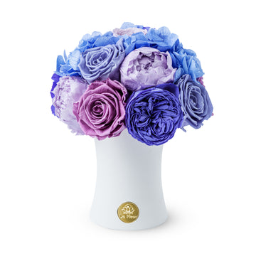 Creme Jardin Petite Dôme - Purple by La Fleur Lifetime Flowers