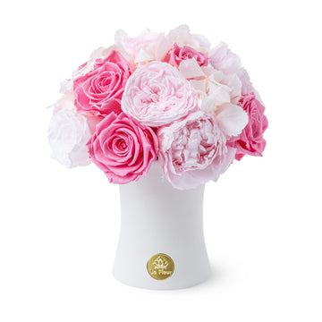 Creme Jardin Petite Dôme - Pink by La Fleur Lifetime Flowers